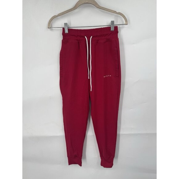 NVGTN Ruby Red Jogger Pant Women Small Athletic Athleisure Gym Workout Yoga - Picture 1 of 9